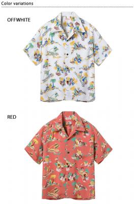 レーヨンアロハシャツ「ISLAND TRIP」◆SUN SURF