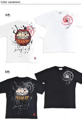 幸運達磨半袖Tシャツ◆絡繰魂