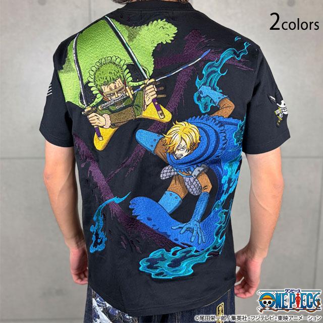 絡繰魂×ONE PIECE ゾロ＆サンジ「エルバフ」半袖Tシャツ◇絡繰魂｜半袖