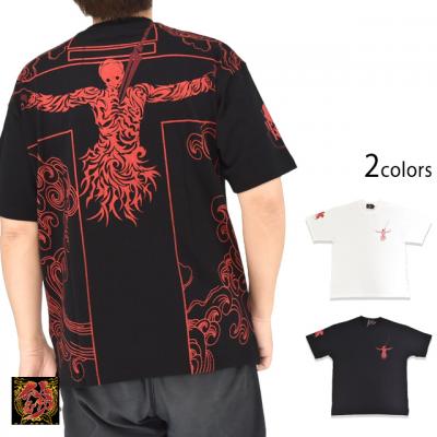 EVANGELION×錦 トライバルリリス半袖Tシャツ◆錦