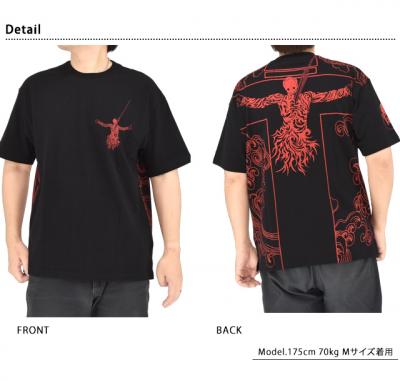EVANGELION×錦 トライバルリリス半袖Tシャツ◆錦