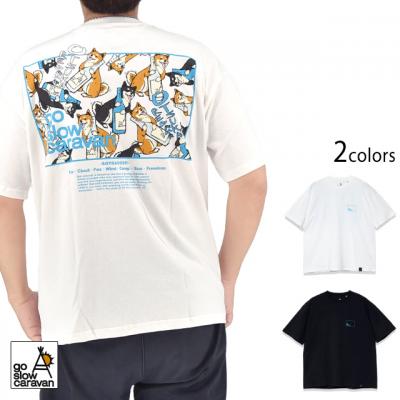 USA/C スクエアLOGOバックプリントゆったりTEE◆go slow caravan