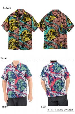 レーヨンアロハシャツ SPECIAL EDITION 「GAUGUIN WOODCUT MYSTIC」◆SUN SURF