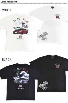 NISSAN×錦コラボ NISMO GTR35 波富士半袖Tシャツ◆錦