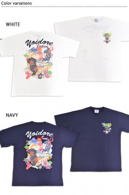犬猫浮世絵歌舞伎半袖Tシャツ◆YOIDORE