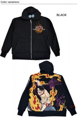 絡繰魂×ONE PIECE メラメラのパーカー「ポートガス・D・エース」◆絡繰魂