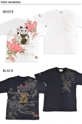 招き猫半袖Tシャツ◆絡繰魂