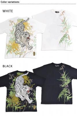 粋 白虎半袖Tシャツ◆絡繰魂