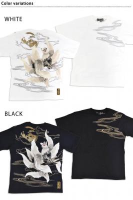 粋 月光九尾半袖Tシャツ◆絡繰魂