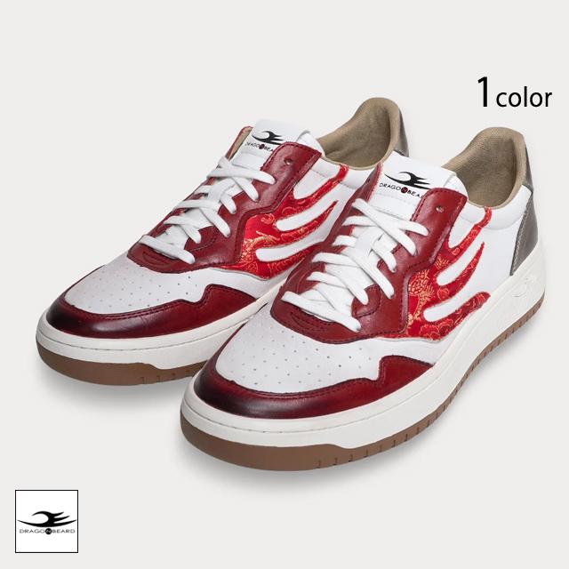 DRAGON BEARD トレーニングシューズ レッド　スニーカー　激レア スニーカー[DB 1202 DEN WHT/RED-JP] DRAGON BEARD ドラゴンベアード
