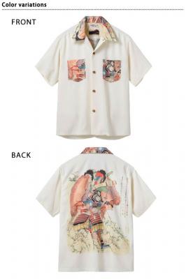 SUN SURF × 葛飾北斎 SPECIAL EDITION レーヨンアロハシャツ「畠山重忠」◆SUN SURF