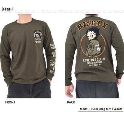 BETTY×ネバーマインド 天竺ロングTシャツ◆NEVER MIND