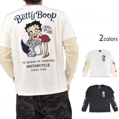BETTY×ネバーマインド 天竺フェイクレイヤードロングTシャツ◆NEVER MIND