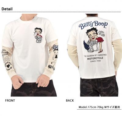 BETTY×ネバーマインド 天竺フェイクレイヤードロングTシャツ◆NEVER MIND