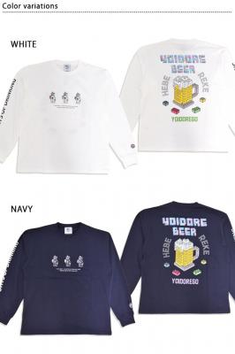 ビールブロックロングTシャツ◆YOIDORE