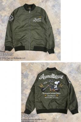 SNOOPY�R���{ PEANUTS MOTORCYCLE MA-1�W���P�b�g��Flagstaff