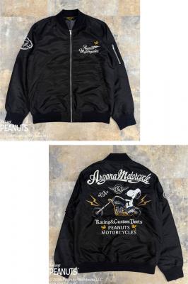 SNOOPY�R���{ PEANUTS MOTORCYCLE MA-1�W���P�b�g��Flagstaff