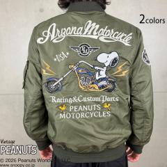 SNOOPY�R���{ PEANUTS MOTORCYCLE MA-1�W���P�b�g��Flagstaff