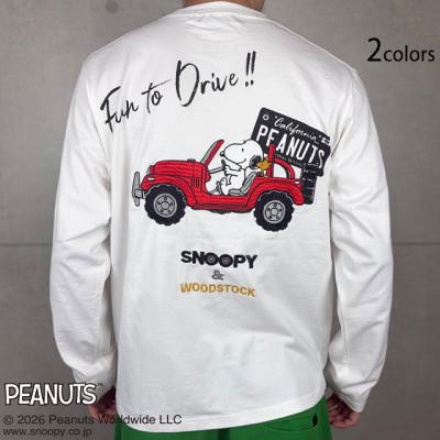 SNOOPYコラボ PEANUTS DRIVEロングTシャツ◆Flagstaff