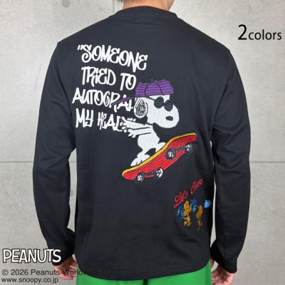 SNOOPYコラボ PEANUTS RIDEロングTシャツ◆Flagstaff