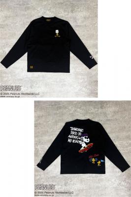 SNOOPYコラボ PEANUTS RIDEロングTシャツ◆Flagstaff