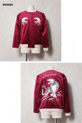 別珍スカジャン「TIGER」◆HOUSTON