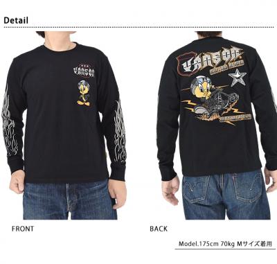 vanson×LOONEY 天竺ロングTシャツ◆vanson