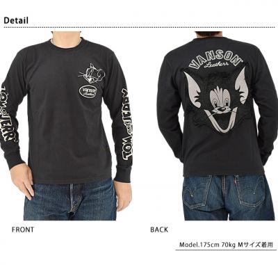 TOM&JERRYコラボ 天竺ロングTシャツ◆vanson