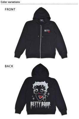 BETTY×ネバーマインド 裏毛フルジップパーカー◆NEVER MIND