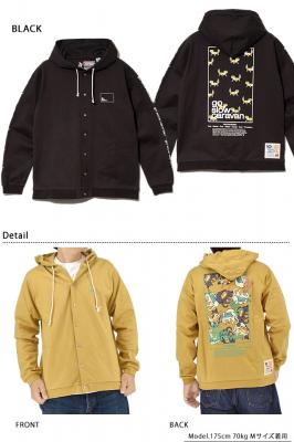 超ヘビーUSA/C スクエアロゴBP スナップボタンフーディー◆go slow caravan