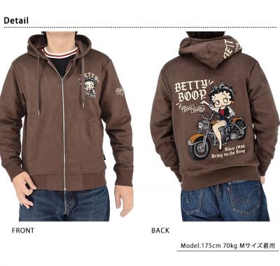 BETTY×ネバーマインド フェイクスエードフルジップパーカー◆NEVER MIND