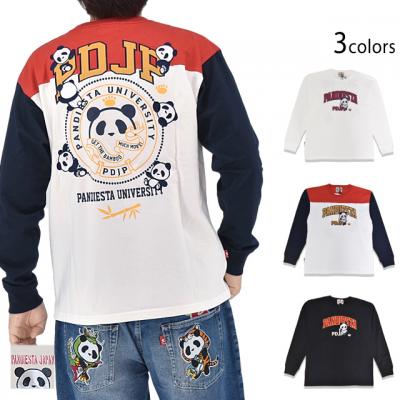 パンダユニバーシティフットボールロングTシャツ◆PANDIESTA JAPAN
