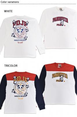 パンダユニバーシティフットボールロングTシャツ◆PANDIESTA JAPAN