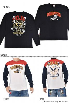 パンダユニバーシティフットボールロングTシャツ◆PANDIESTA JAPAN