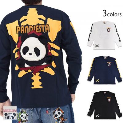 パンダボーン飛び出しロングTシャツ◆PANDIESTA JAPAN