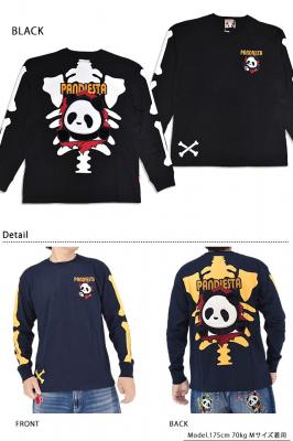 パンダボーン飛び出しロングTシャツ◆PANDIESTA JAPAN