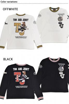 TOM&JERRYコラボ 天竺ロングTシャツ◆vanson