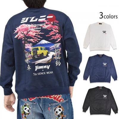 SEVENTH SENSE WEAR×JIMNYコラボ 富士桜フェイクスエードスウェット◆サクラスタイルセレクション