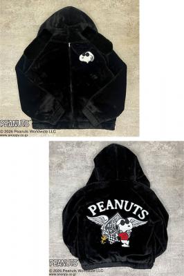 SNOOPYコラボ PEANUTS ファーパーカー◆Flagstaff