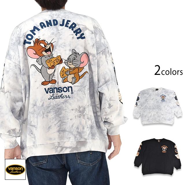 TOM＆JERRYコラボ BIGサイズ裏毛クルーネックプルオーバー◇vanson