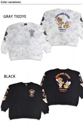 TOM&JERRYコラボ BIGサイズ裏毛クルーネックプルオーバー◆vanson