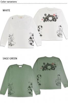 猫の密会ロングTシャツ◆喜人