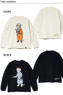 ULTRAMAN×GSC USA/C 隊員猫ロングスリーブTシャツ◆go slow caravan