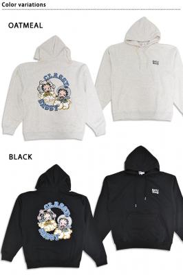 裏起毛スウェットプルパーカー「風神雷神BETTY」◆サクラスタイルセレクション
