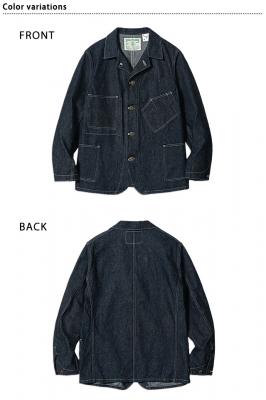 10.5oz.砂糖黍デニムワークコート◆SUGER CANE