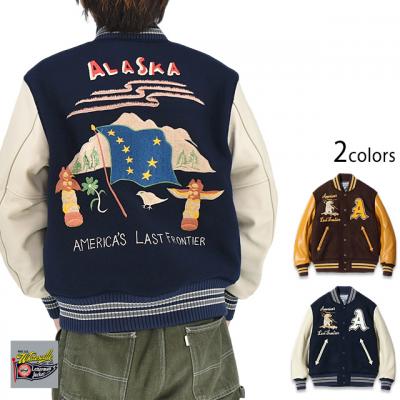 30oz. WOOL MELTON AWARD JACKET「ALASKAN FLAG」◆WHITES VILLE